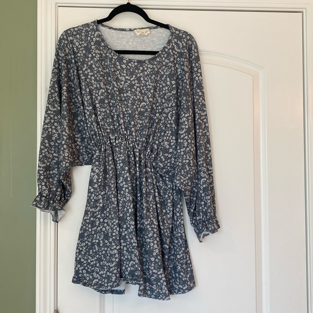 Gray flower dress